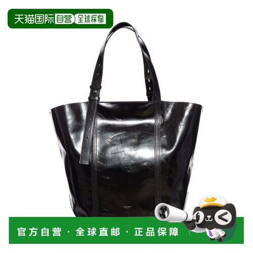 自营golden goose购物24.7光泽黑色皮革手提包-黑色 美国奥莱直发