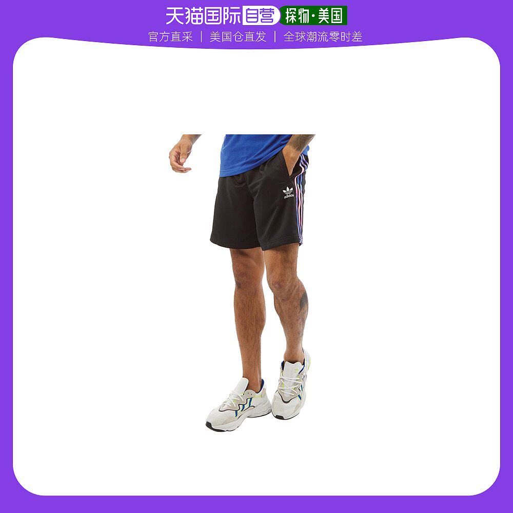 美国直邮Adidas阿迪达斯男士运动短裤黑色休闲速干跑步健身户外
