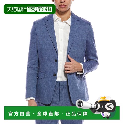 自营Theory Chambers Linen Suit Jacket - blue 美国奥莱直发