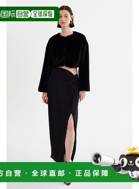 自营lamarqueAinslee | Lurex针织长裙-黑色 美国奥莱直发包臀裙