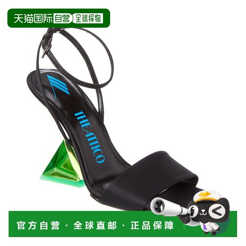自营the atticoAttico Cheope 缎面凉鞋 - 黑色 美国奥莱直发单鞋
