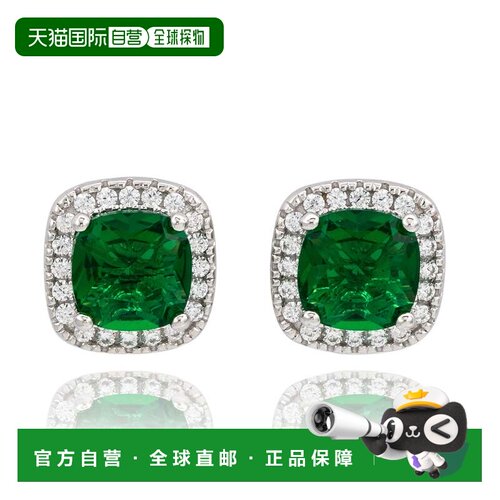 自营Suzy Levian White Sterling Silver Cushion Cut White Cubi