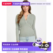 Washed Henley 自营guessDenaya Top fade jade 美国奥莱直