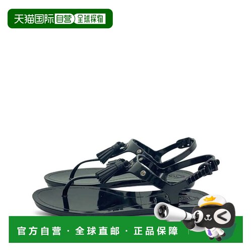 自营Tod's Tassel-Embellished Flat Sandals - black 美国奥莱直