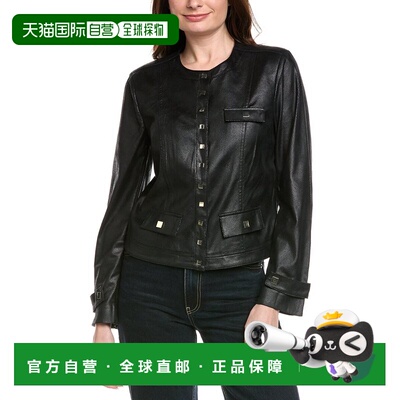 自营Joseph Ribkoff Vegan Leather Jacket - black 美国奥莱直发