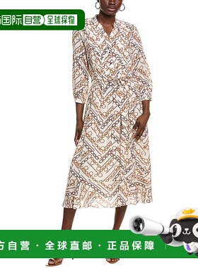 自营 Elie Tahari Mila Midi连衣裙-白色 美国奥莱直发