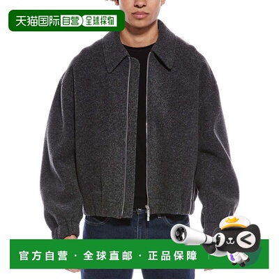 自营Helmut Lang Boiled Wool-Blend Bomber Jacket - grey 美国