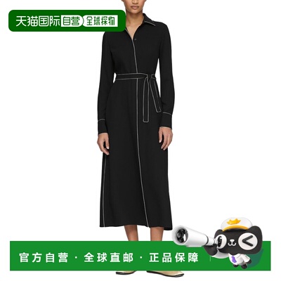 自营Lafayette 148 New York Hidden Closure Shirtdress - black