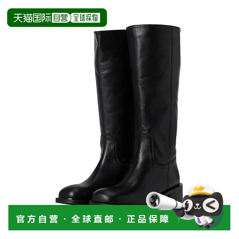 自营Steve Madden Riggs Boots Women'sBlack Leather Square Toe
