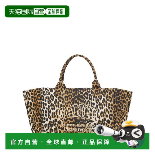香港直邮GANNI 手提包 LEOPARD A7161_943单肩包