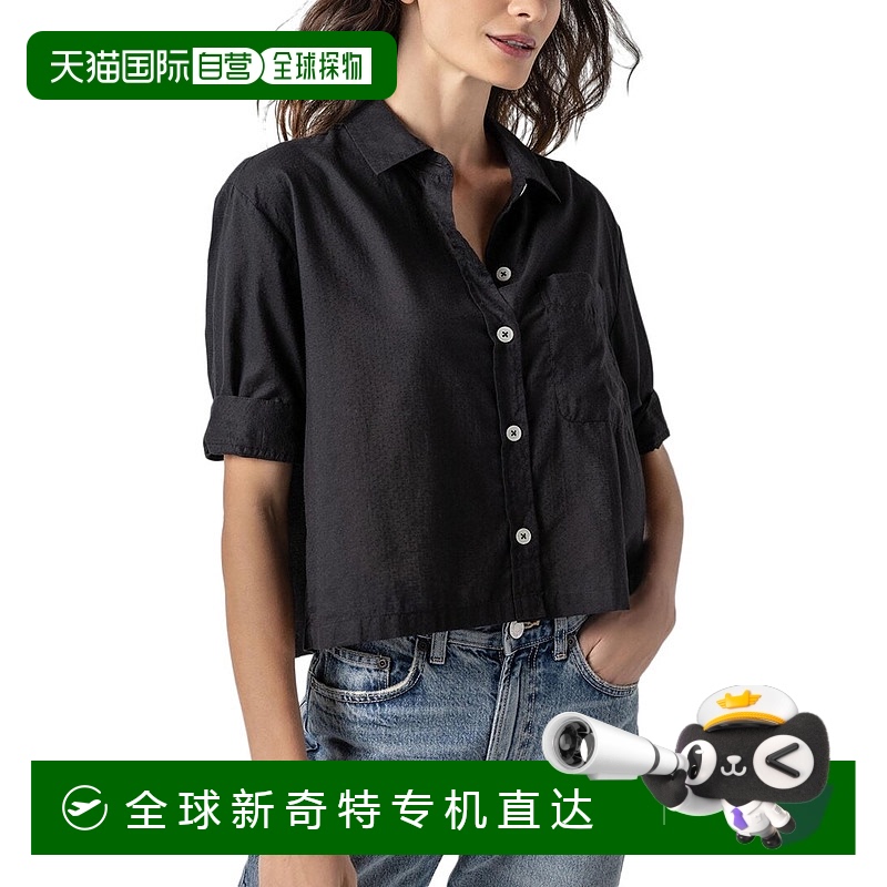自营 Lilla P易袖纽扣衬衫-黑色 【美国奥莱】直发