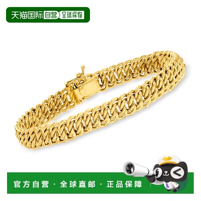 自营 Ross-Simons 意大利 14kt 黄金 Americana-Link 手链 - 8 英