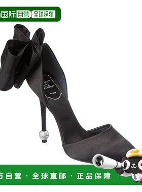 自营 Roger Vivier D'orsay Papillon缎面高跟鞋-黑色 美国奥莱直