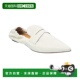 女鞋 自营 一脚蹬 白色皮乐福鞋 美国奥莱直发新款 tod sTOD