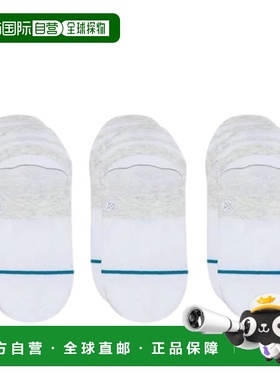 1h可退 【美国直邮】Stance Stance Gamut 2 No Show 3 双装白色