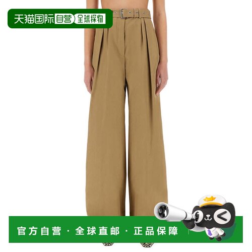 自营dries van notenWide-Leg Pants With Matching Belt For Com