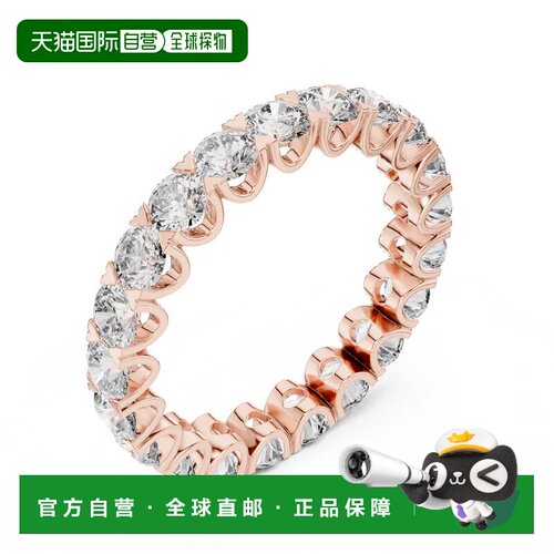 自营vir jewels3 cttw实验室种植钻石永恒戒指结婚戒指14k玫瑰金-