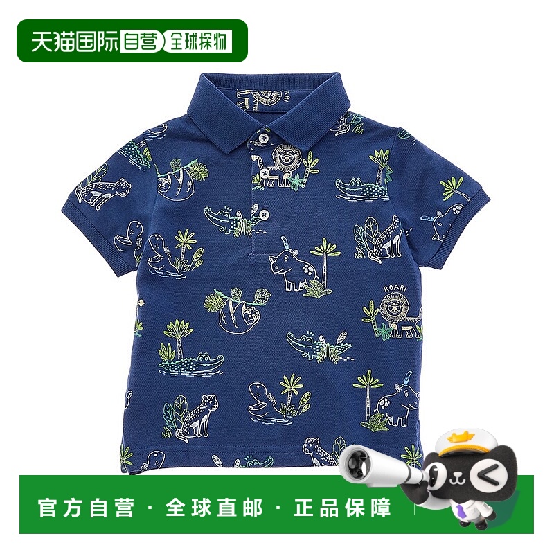 自营 Mayoral Tropical Print Polo - blue 美国奥莱直发
