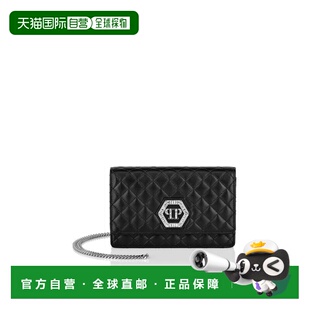 美国奥莱 自营philipp 黑色 太阳镜 直 plein纳帕皮革迷你肩款