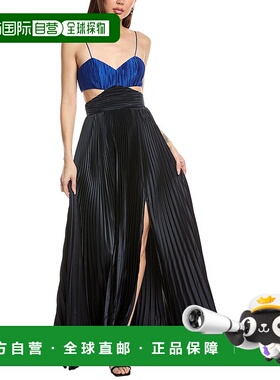 自营 amur阿穆尔Elodie礼服-蓝色 美国奥莱直发新款服饰长裙