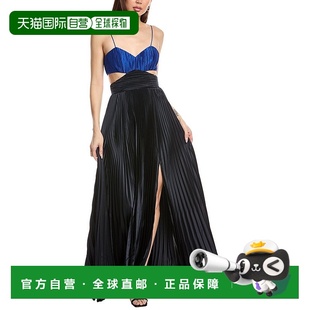 美国奥莱直发新款 蓝色 服饰长裙 amur阿穆尔Elodie礼服 自营