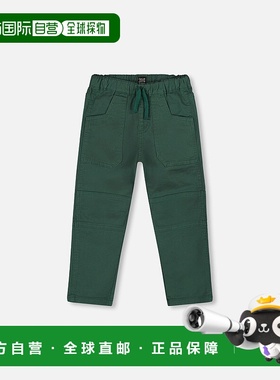 自营deux par deuxTwill Jogger Pants with Patch Pockets Fores