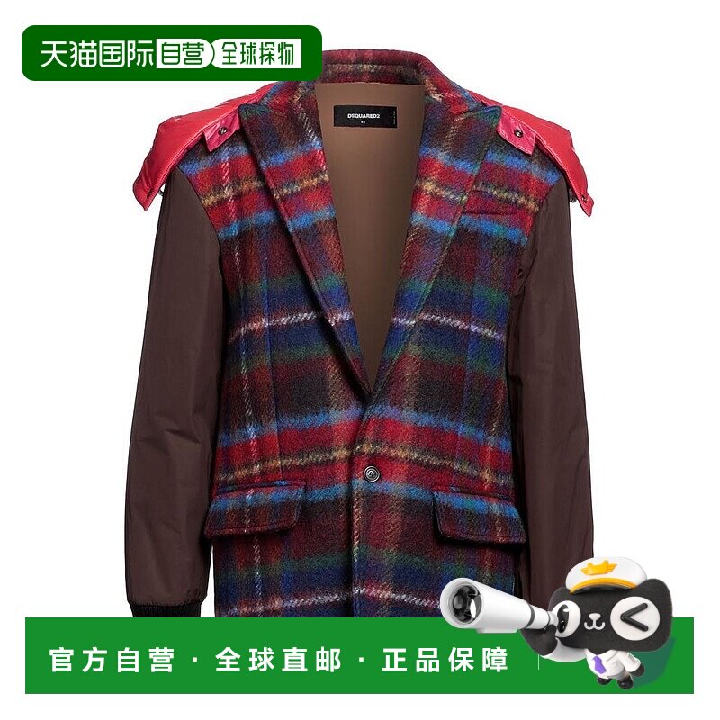 1h可退 【美国直邮】DSQUARED2 男装毛呢大衣 法兰绒高科技面料