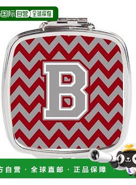 自营 Carolines Treasures CJ1043-BSCM 字母 B 雪佛龙深红正品