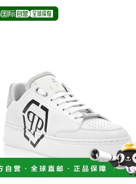 自营 philipp plein低帮运动鞋Carson Hexagon-白色/黑色 美国奥