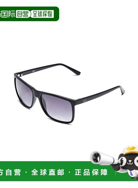 自营 guess哑光塑料方形太阳镜 - 黑色 美国奥莱直发