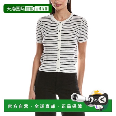 自营rag & bone Dina Stripe Cardigan - white 美国奥莱直发