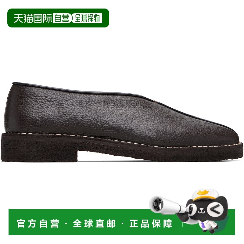 香港直邮潮奢 Lemaire 女士 棕色 Piped Crepe 乐福鞋 FO0247LL20