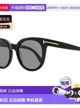 自营 Tom Ford女式Moira偏光太阳镜TF1109 01D黑色53mm-01D 美国