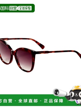 自营 Longchamp女式55mm黑色太阳镜-黑色 美国奥莱直发