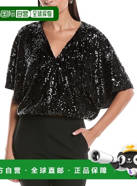 自营 ramy brook拉米 布鲁克 珍妮 顶部 - 黑色 美国奥莱直发上衣