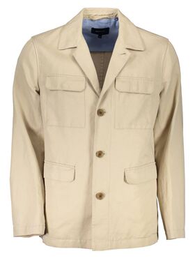 自营Gant Cotton Men's Men's Jacket - beige 美国奥莱直发