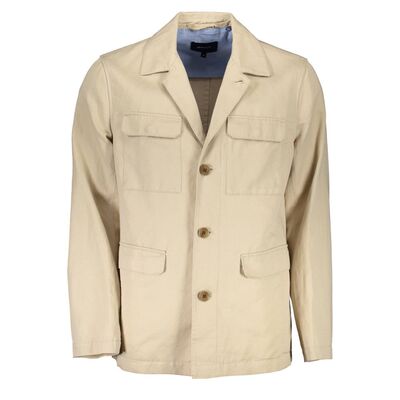 自营Gant Cotton Men's Men's Jacket - beige 美国奥莱直发