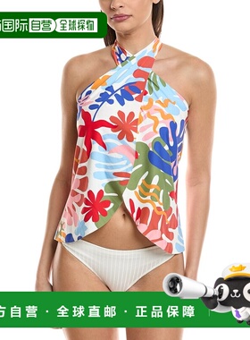 自营Vince Camuto Cross Over Tankini Top - white 美国奥莱直发
