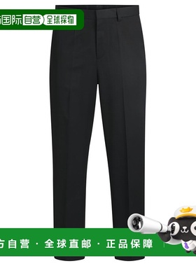 自营 hugo bossHUGO FORWARD 羊毛混纺斜纹修身长裤 - 黑色 美国