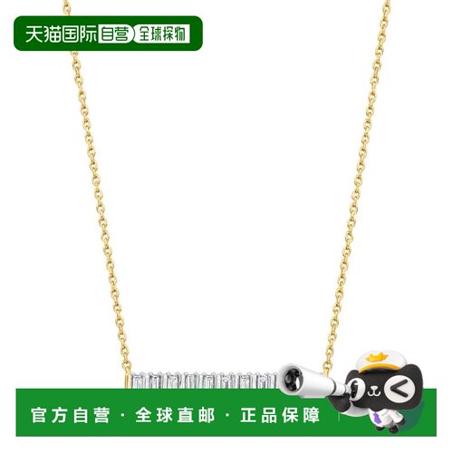 自营Ross-Simons Lab-Grown Diamond Bar Necklace in 18kt Gold