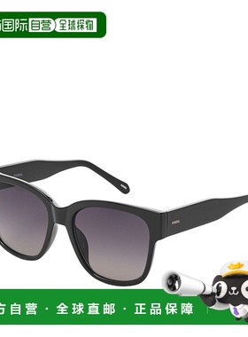 自营Fossil Women's Square Sunglasses - black 美国奥莱直发