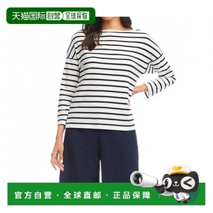 Three Quarter kaneWomen Top Boatneck 自营karen Sleeve