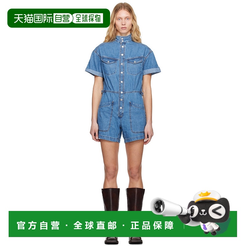 1小时内可退 香港直邮潮奢 Levi'S 李维斯 女士 蓝色 Short Sleev