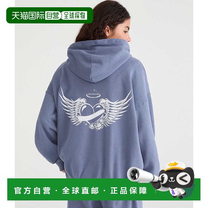 自营Aeropostale Cloud Soft Winged Heart Oversized Pullover H