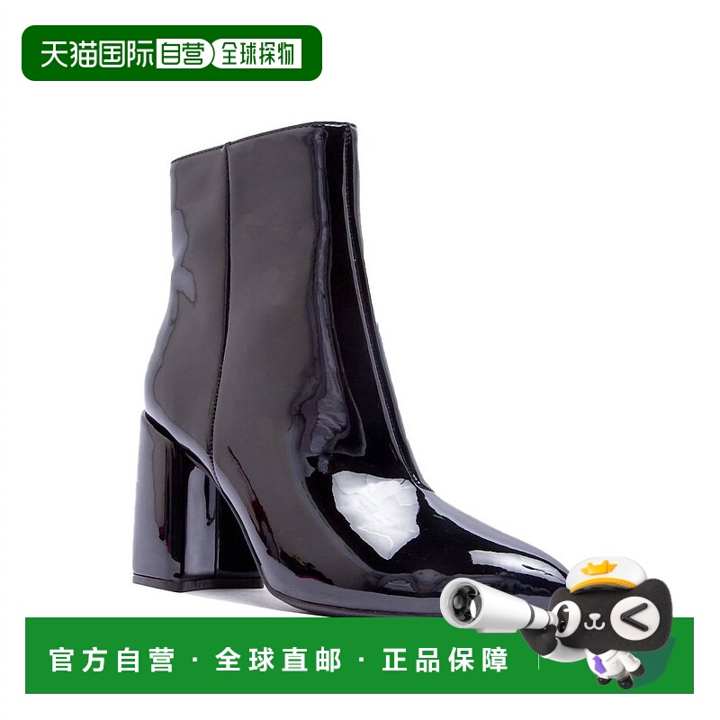 自营qupidWomen's Mod Heeled Booties In Black - black 美国奥