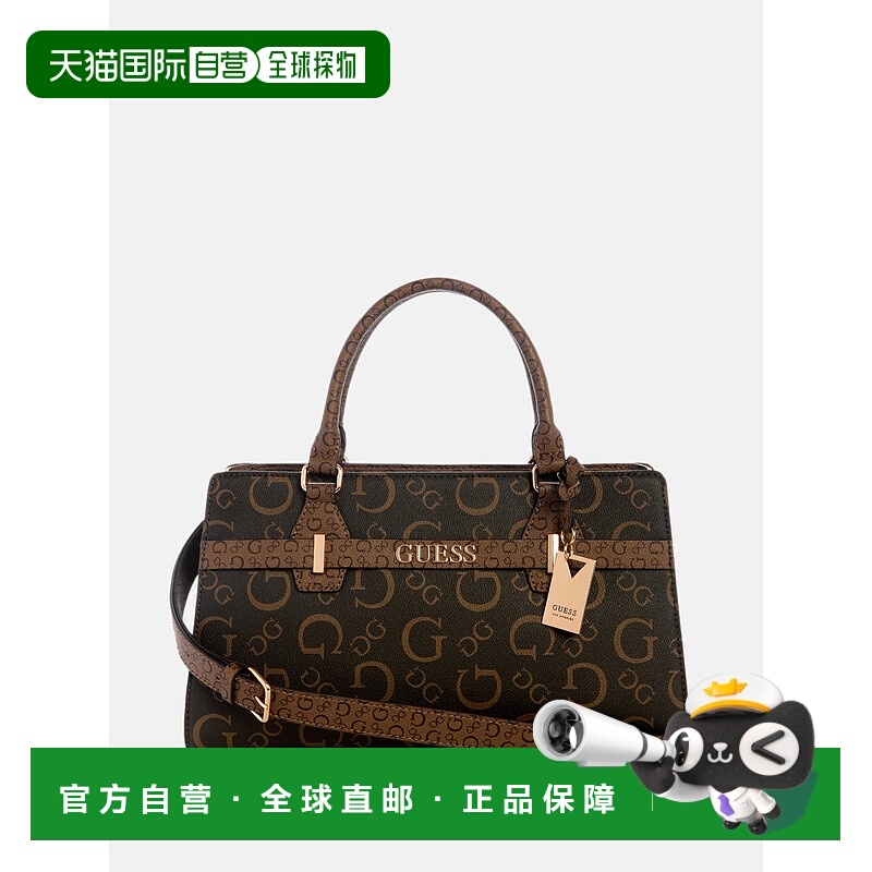自营guessEldoria Enlarged Logo Satchel - natural multi 美国