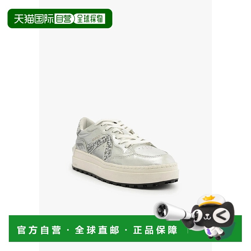 自营Schutz ST-Bold Sneakers Womens Silver Leather Platform S