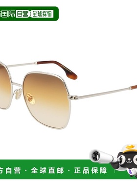 自营Victoria Beckham Metal Women's Sunglasses - gold 美国奥