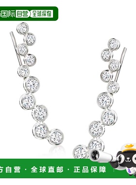 自营Ross-Simons Bezel-Set CZ Ear Climbers in Sterling Silver