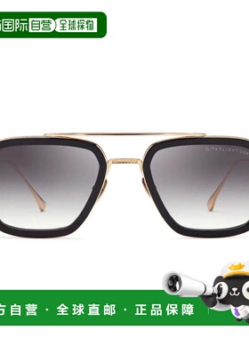 自营ditaFlight.006 Bold Square Frame Sunglasses with Gold Me